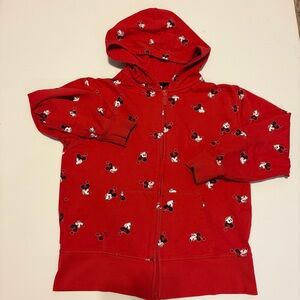 Disney Minnie Mouse Zip Hoodie Youth Large Fits Adult XS Red
